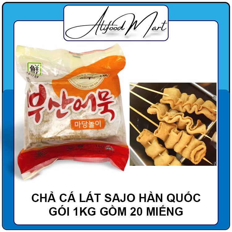 Chả cá lát nhập khẩu Sajo Hàn quốc gói 1kg gồm 20 miếng