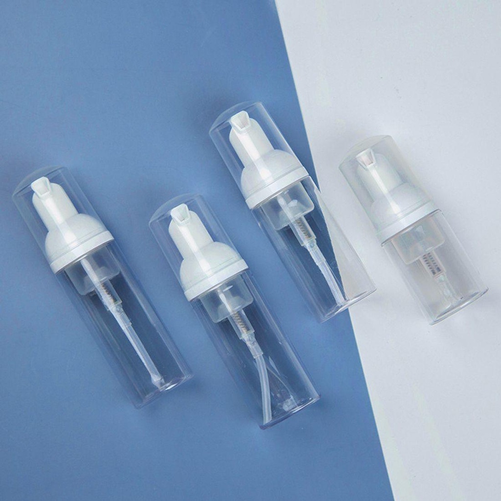Chai Nhựa Mini Dạng Nhấn Tạo Bọt Đựng Dầu Gội 30 / 40 / 50 / 60ml Tiện Dụng Mang Theo Du Lịch