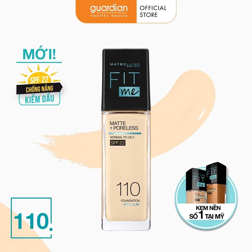 Kem Nền Maybelline New York FitMe SPF22 30ml - Màu 110 Porcelain