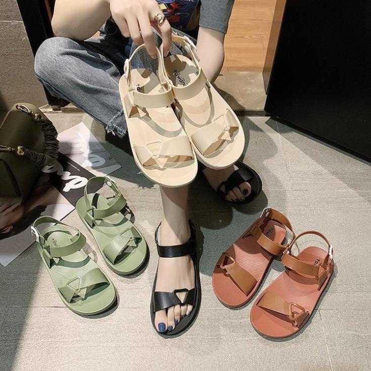 🔒 Sandal nhựa dẻo 1 quai ngang đế bệt