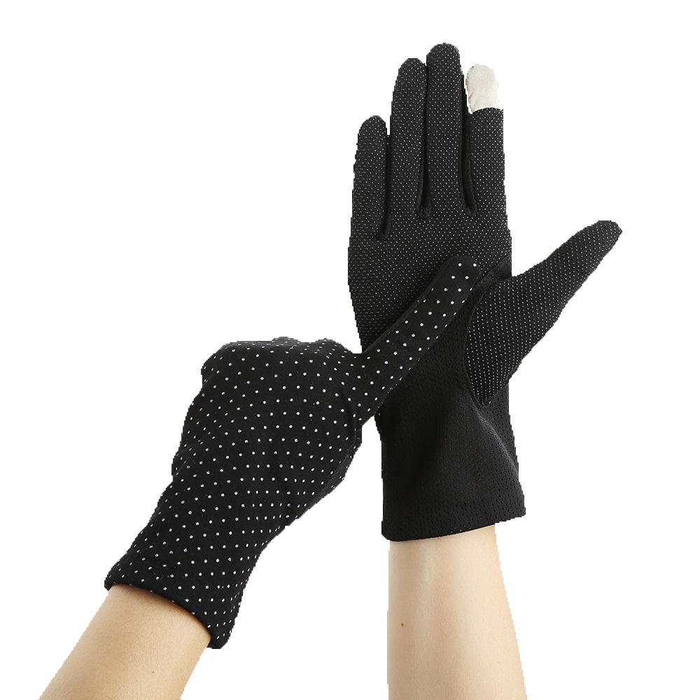 Găng tay chống nắng họa tiết chấm bi thời trang cao cấp cho nữ