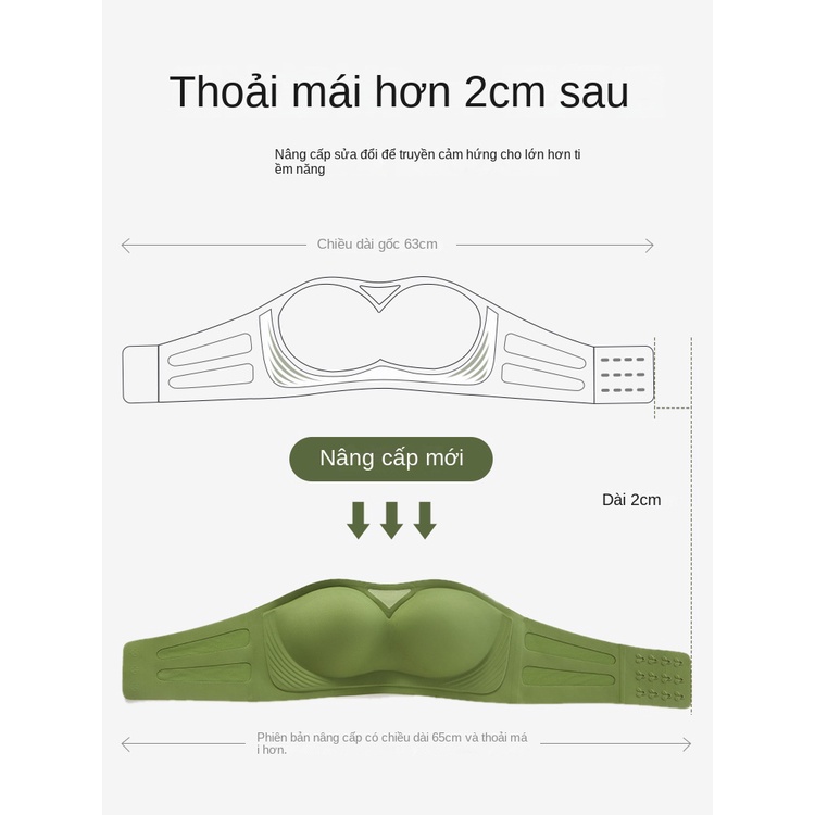 Áo Bra Quây Ngực Không Dây Không Gọng Thép Tàng Hình Chống Chói Chống Trượt Cho Nữ