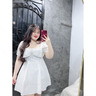 ĐẦM XỐP NƠ ĐÍNH NÚT [TNT Shop Bigsize 60Kg 90Kg]