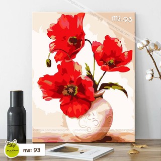 Tranh sơn dầu số hóa Hoa Anh Túc 93 Có Khung