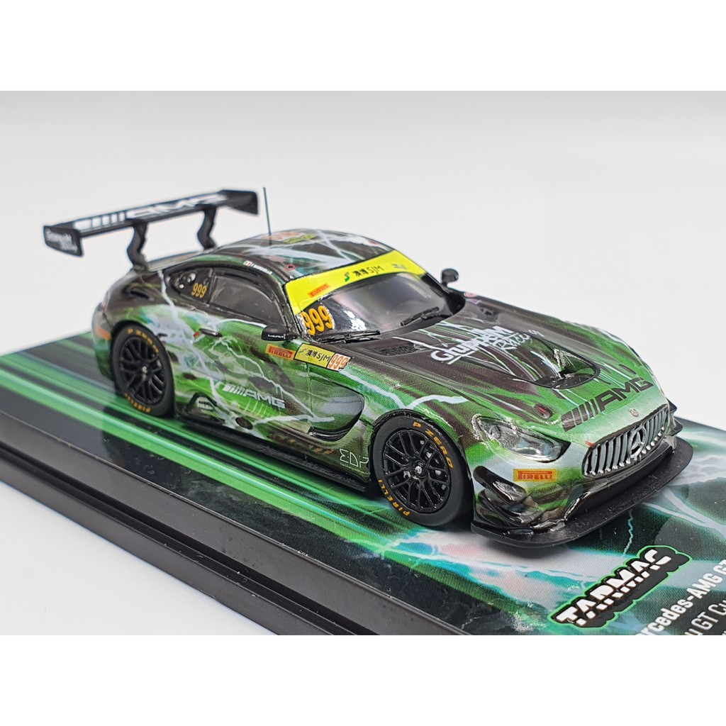 Xe Mô Hình Mercedes-AMG GT3 Macau GT Cup  / Fia GT Cup 2019 Winner - Raffaele Marciello 1:64 Tarmac Works ( Xanh Lá )