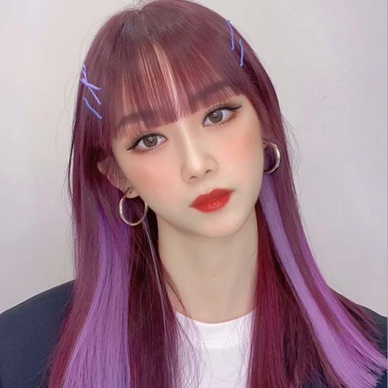 Tóc Giả Thẳng Dài 50cm Nhiều Màu Thời Trang