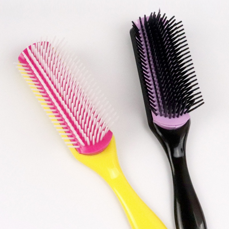 Lược Chải Tóc Gỡ Rối Massage Da Đầu 9 Hàng Tạo Kiểu Tóc Thẳng / Xoăn