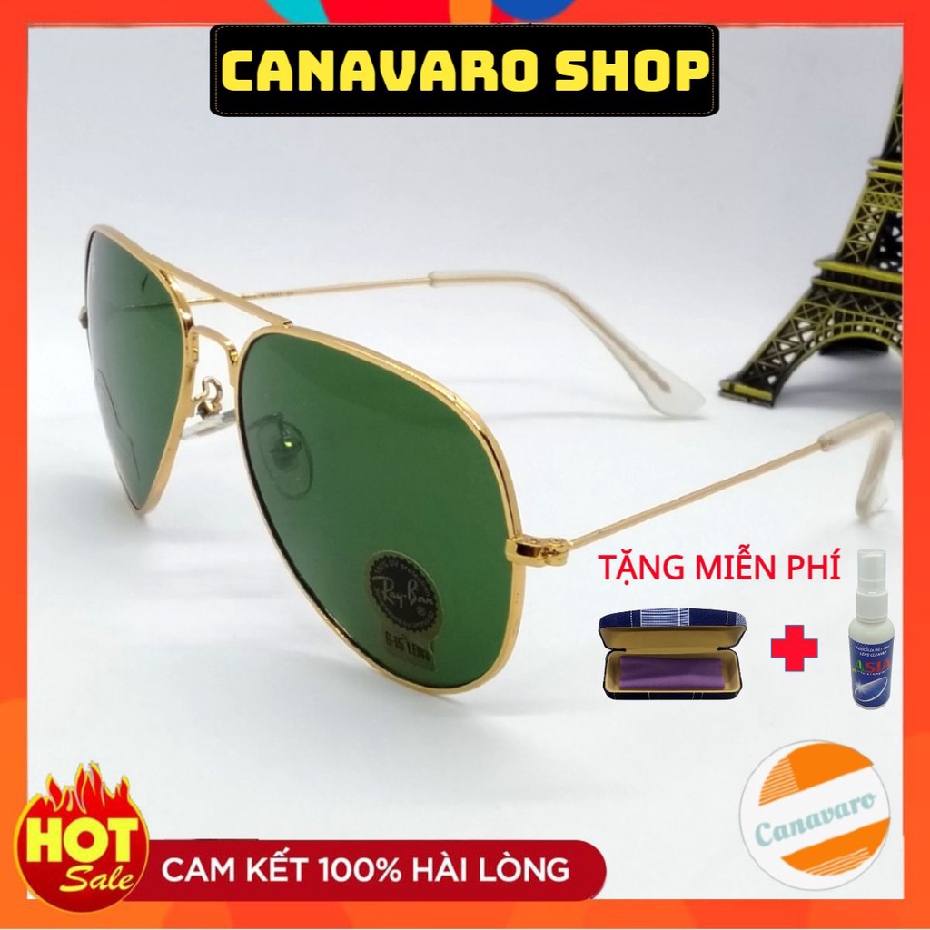 Kính mát thời trang nam nữ cao cấp chống uv chống chói tròng thủy tinh cường lực chống xước CANAVARO SHOP RBX60