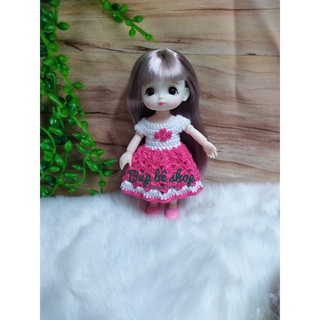 Váy đầm len handmade cho búp bê 1/8, búp bê baboliy 16cm