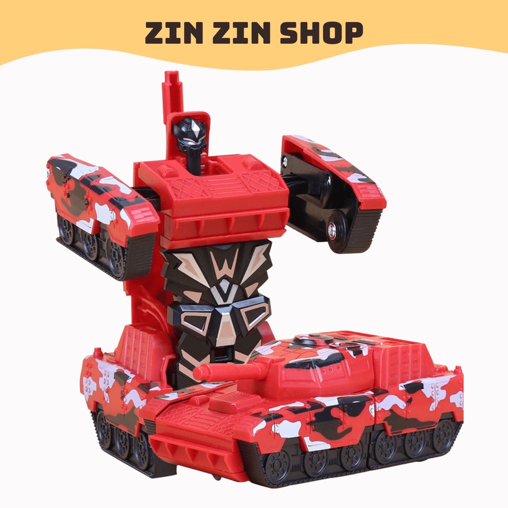 Đồ Chơi Trẻ Em Xe Tăng Mô Hình Biến Hóa Robot Dành Cho Bé