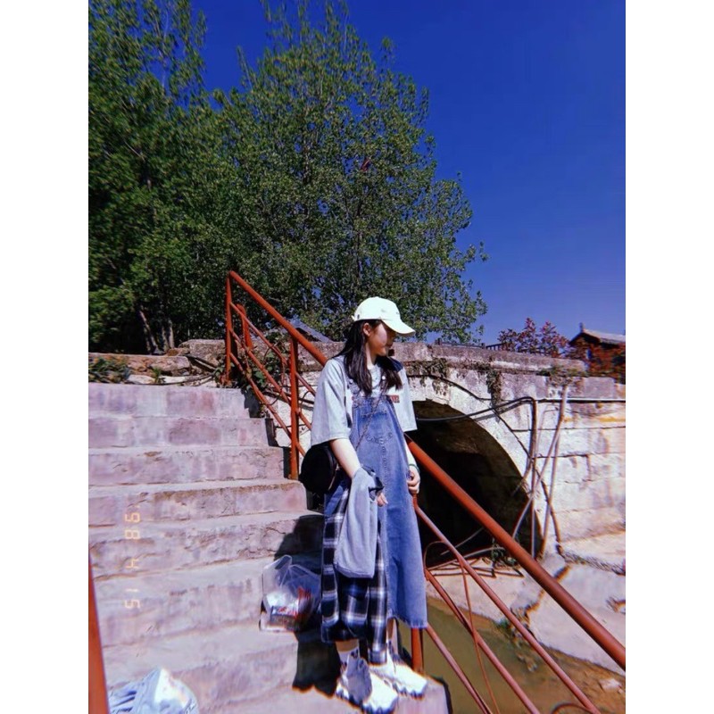ORDER - Váy Yếm Bò Jeans Dáng Dài Ulzzang Hàn Quốc | BigBuy360 - bigbuy360.vn