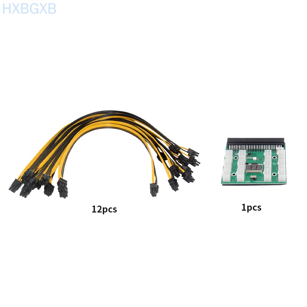 HXBG Breakout Board Adapter 12x6pin Server Power Supply Board 12V PCI-E Power Supply Circuitboard