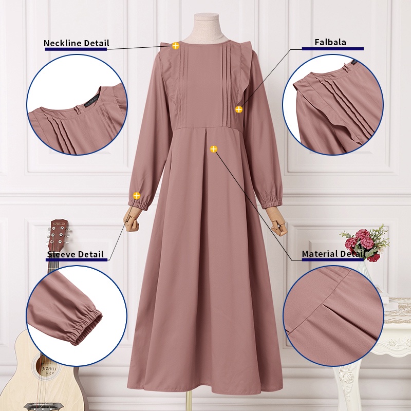 Váy maxi Zanzea tay dài có khóa kéo sau lưng phong cách cổ điển thời trang cho nữ