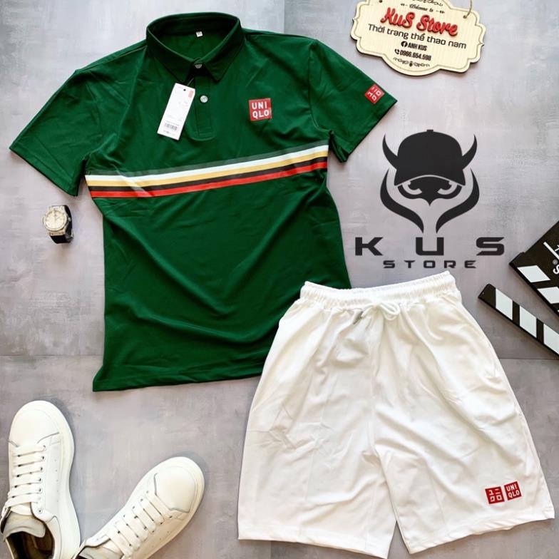 Uni Qlo S2 màu Xanh Lá phối kẻ ngang Cao Cấp đẹp mẫu mới 2021 ⚡