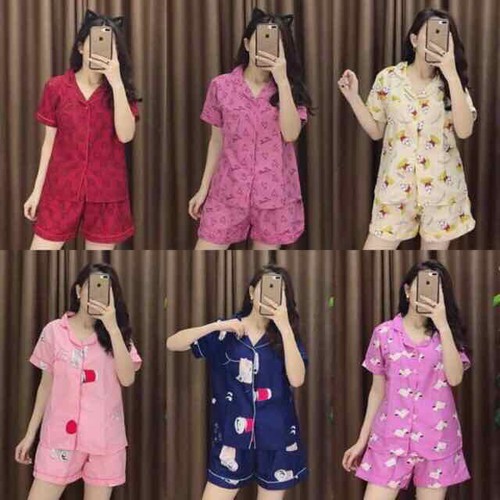 [Free ship 50k] Bộ Pijama cộc đồ ngủ, đồ mặc ở nhà chất kate thái siêu đẹp không nhăn | BigBuy360 - bigbuy360.vn