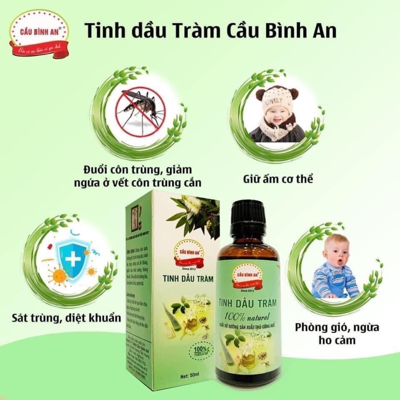 Tinh dầu tràm Huế nguyên chất Cầu Bình An