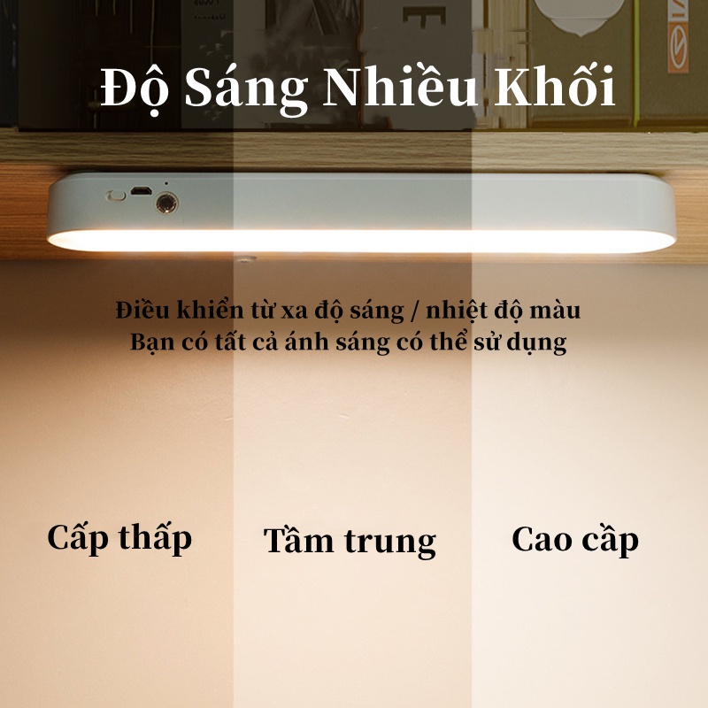 Đèn học dán tường Đèn LED Cảm Ứng Chạm Đèn bàn học đọc sách tích điện bảo vệ mắt cảm ứng 3 chế độ ánh sáng