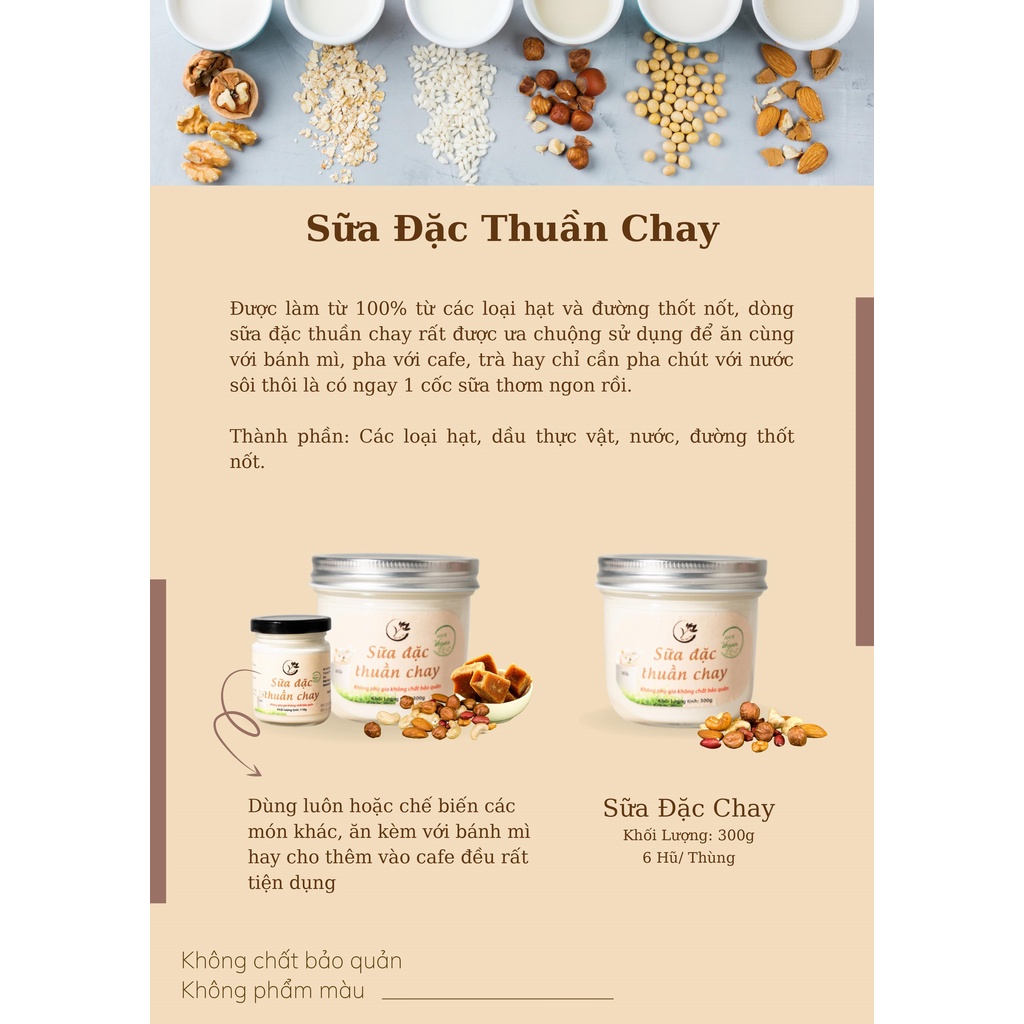 Sữa đặc thuần chay - Sữa đặc thực vật - Sữa đặc thơm ngon