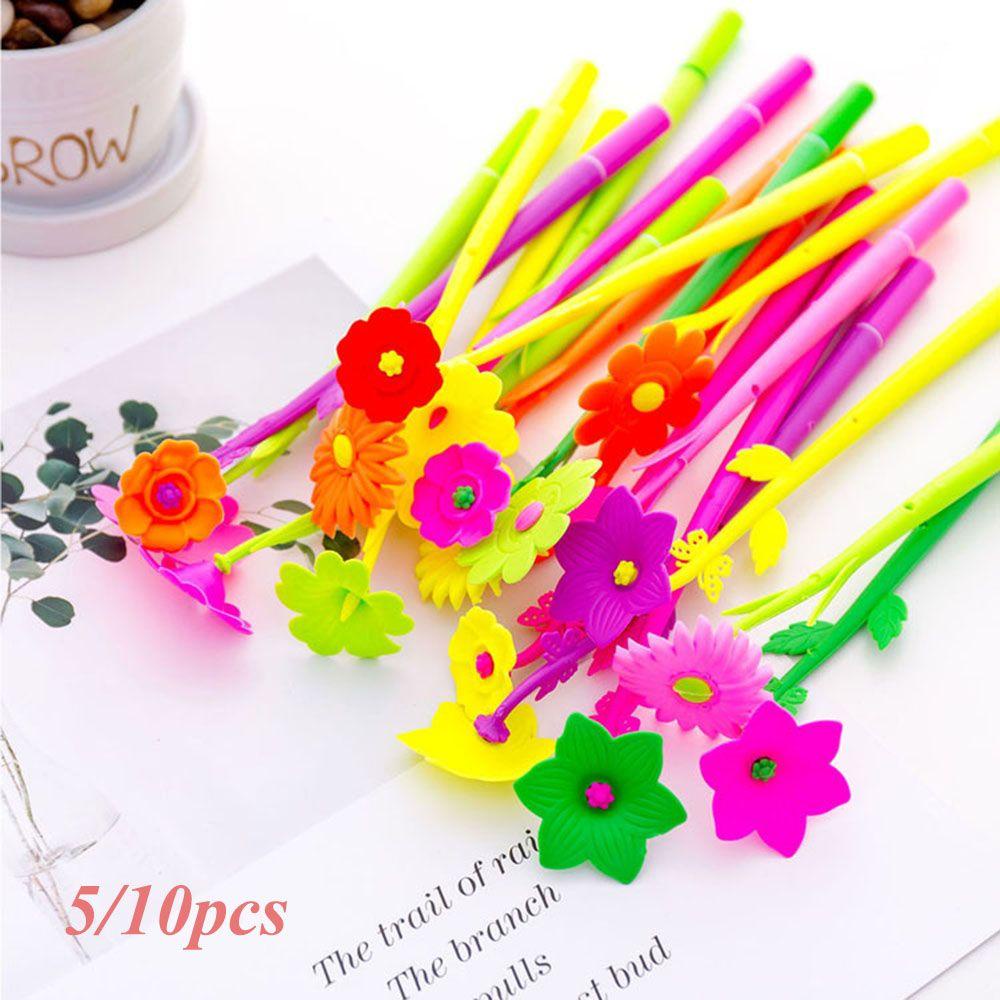 5 / 10 Chiếc Bút Bi Nước Mực Đen Nhiều Màu