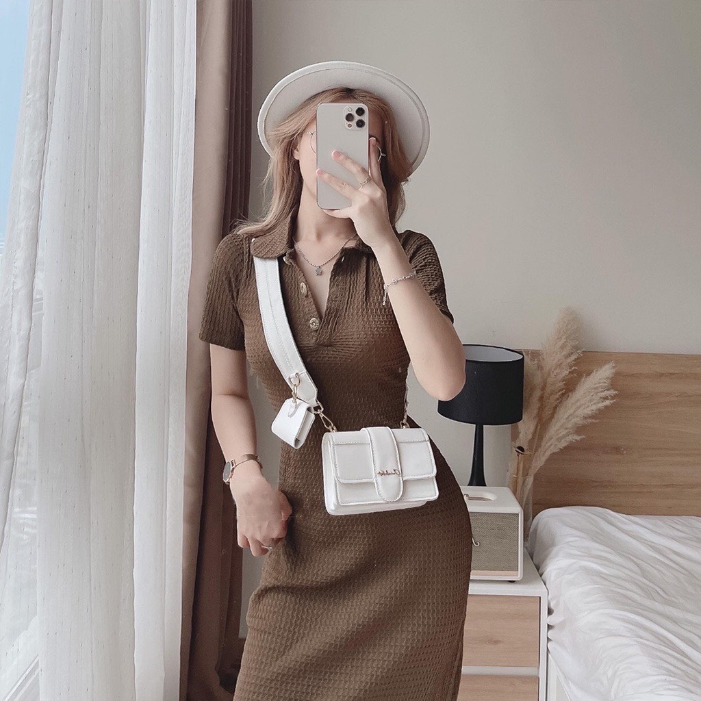 Đầm Polo Nữ Suông, Đầm Ôm Body Chất Liệu Co Dãn Phong Cách Đơn Giản Trẻ Trung Thời Trang Nữ Xm Minh Phúc
