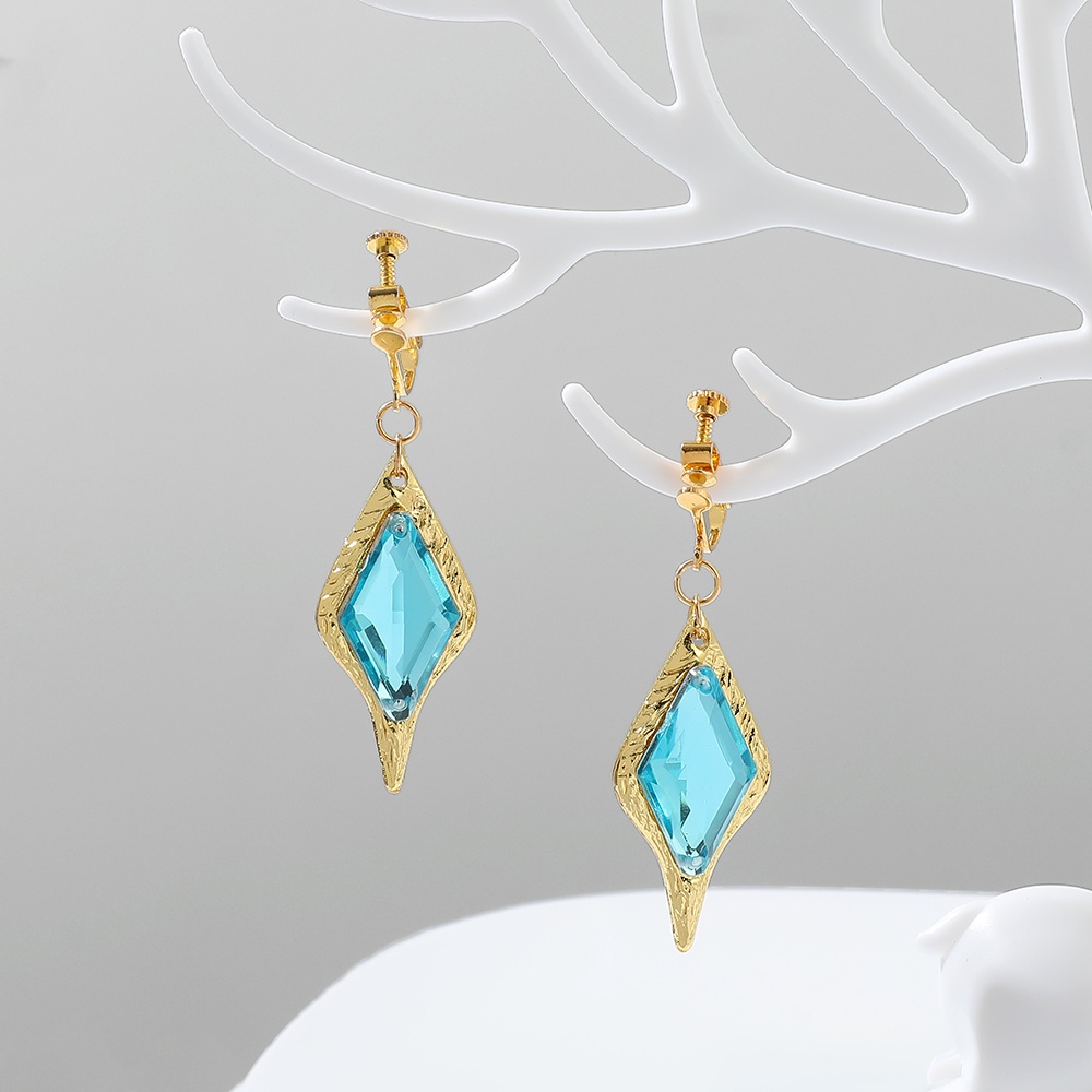 Khuyên tai đính đá pha lê xanh dương hóa trang nhân vật anime Genshin Impact Kaeya Alberich