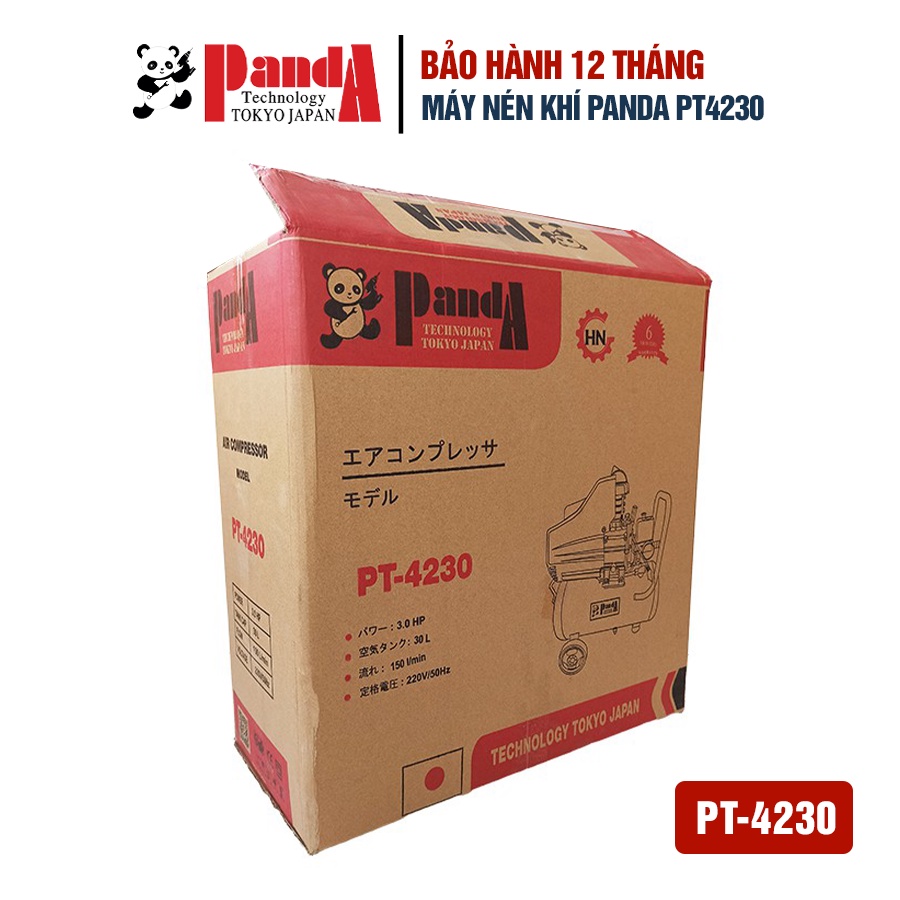 Máy nén khí chạy dầu Panda PT4230, Bình 30L, Công suất 3HP, Máy chạy dầu