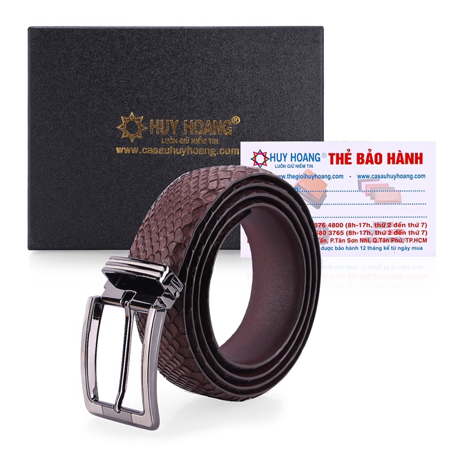 Thắt lưng nam da trăn 3,5P đầu kim màu da nguyên thủy, đen, trắng, nâu HP4306-07-10-45