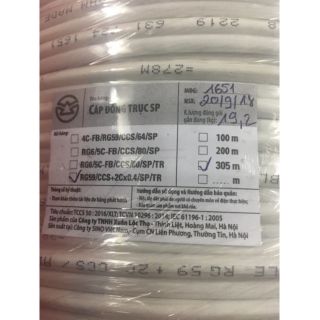 Combo 20m x 4 dây cáp camera liền nguồn