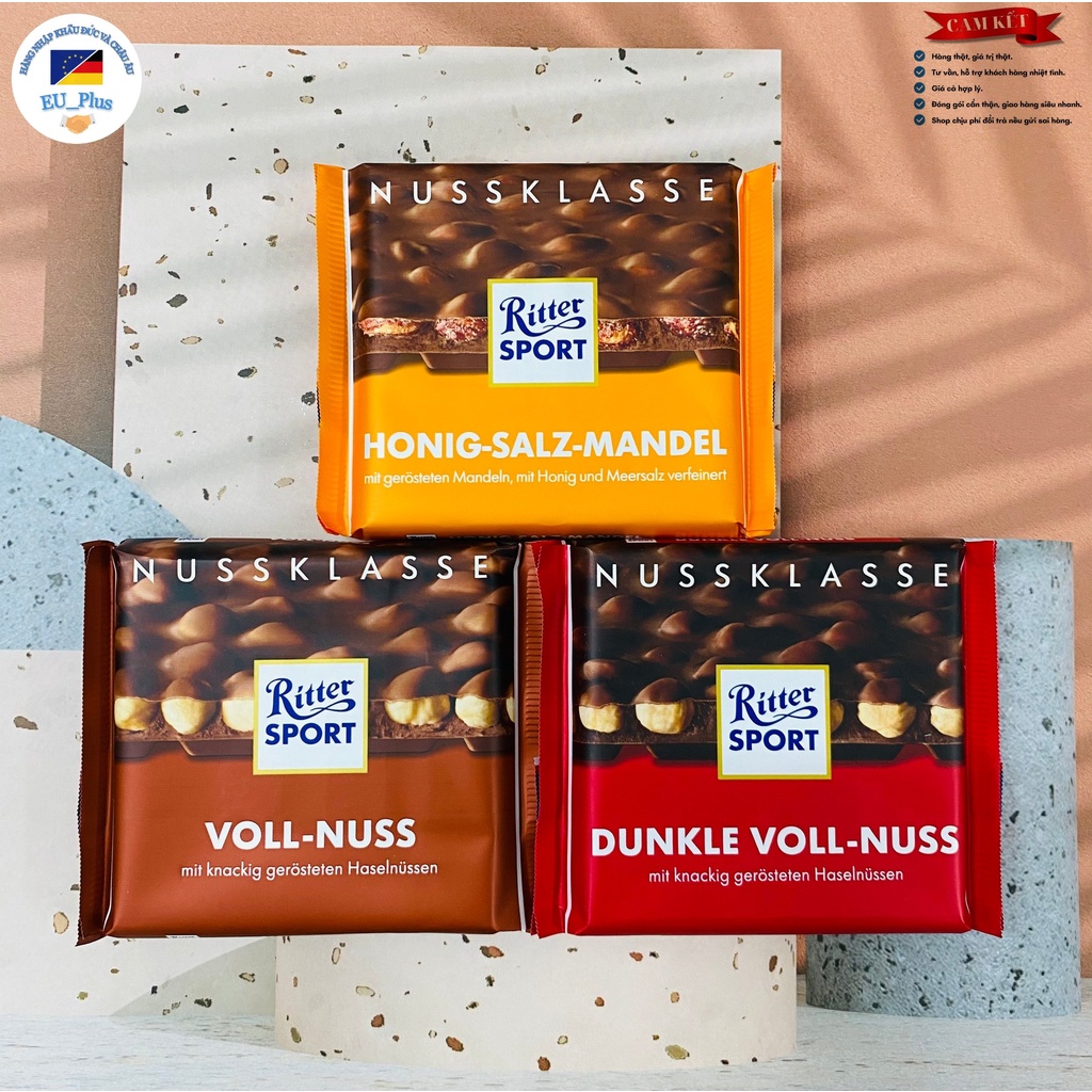 Socola hiệu Ritter Sport Đức (nhiều vị )100g