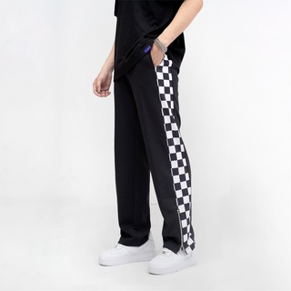 Quần jogger kẻ caro local brand ClownZ Finish Line thể thao unisex nam nữ ống rộng cạp chun