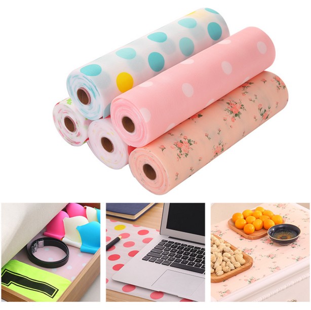 Cuộn giấy lót ngăn tủ 300x30cm chống nước chống trượt nhiều họa tiết xinh xắn