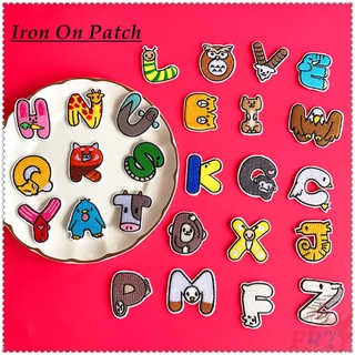 ❣️ Sticker Ủi Thêu Hình Động Vật Hoạt Hình ❣️1 Miếng Dán Ủi Lên Quần Áo Hình Chữ Cái