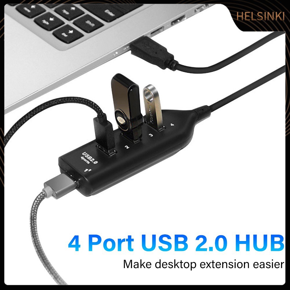 Bộ Chia 4 Cổng Usb 2.0 Tốc Độ Cao Cho Pc Laptop