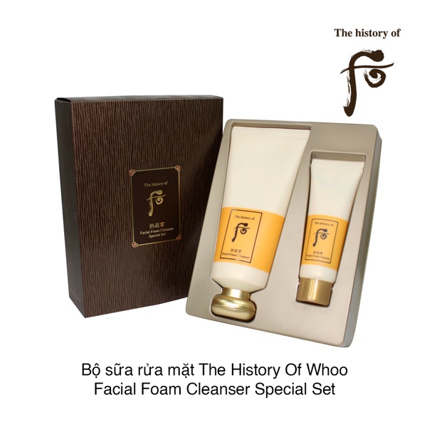 Set Sữa Rửa Mặt Dưỡng Ẩm Whoo Gongjinhyang Facial Foam Cleanser Special Set 2pcs