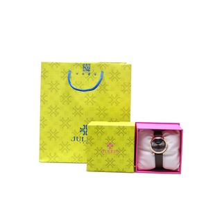 ĐỒNG HỒ NỮ JULIUS JA983 DÂY DA (XÁM NÂU)