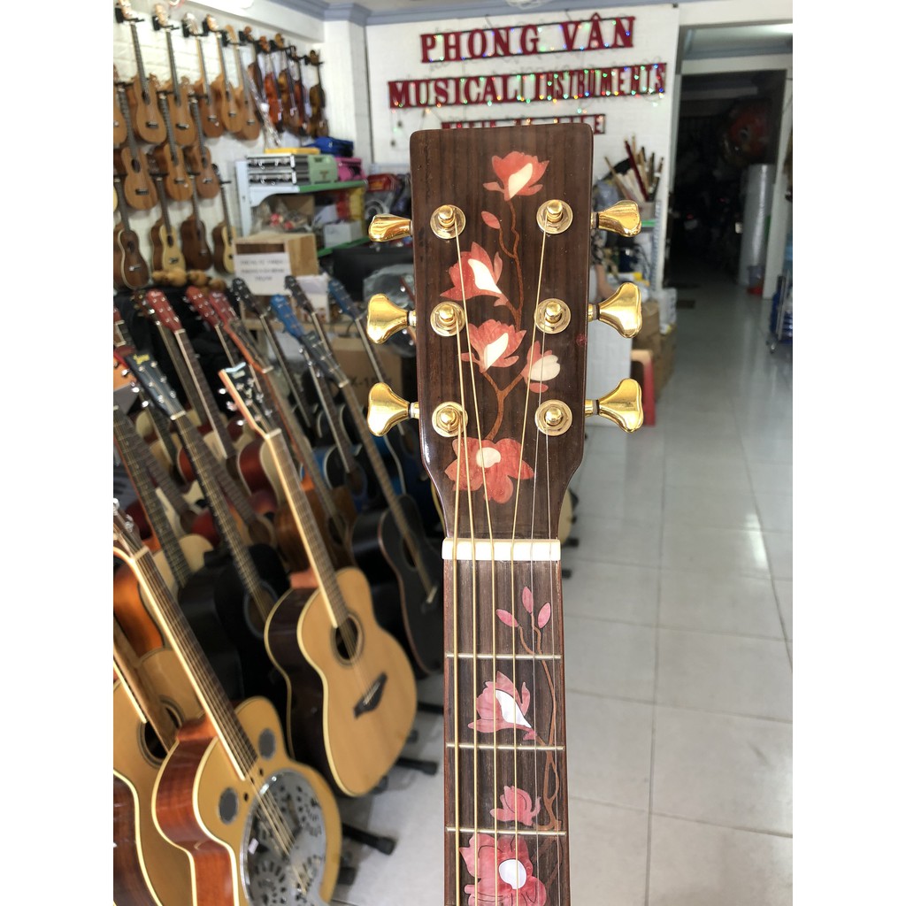 Đàn guitar acoustic gỗ cẩm ấn cao cấp đẹp