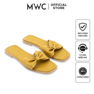 Dép Nữ MWC Đế Bệt Quai Thắt Nơ Siêu Xinh NUDE- 10056