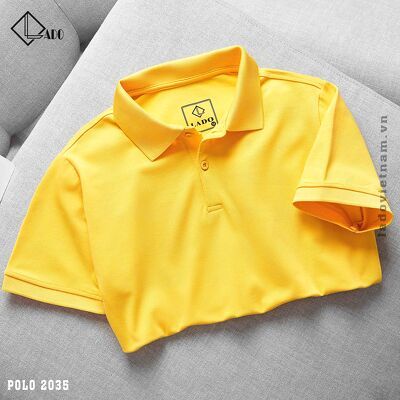 Áo Polo Trơn Màu Vàng Nghệ LADO 2035