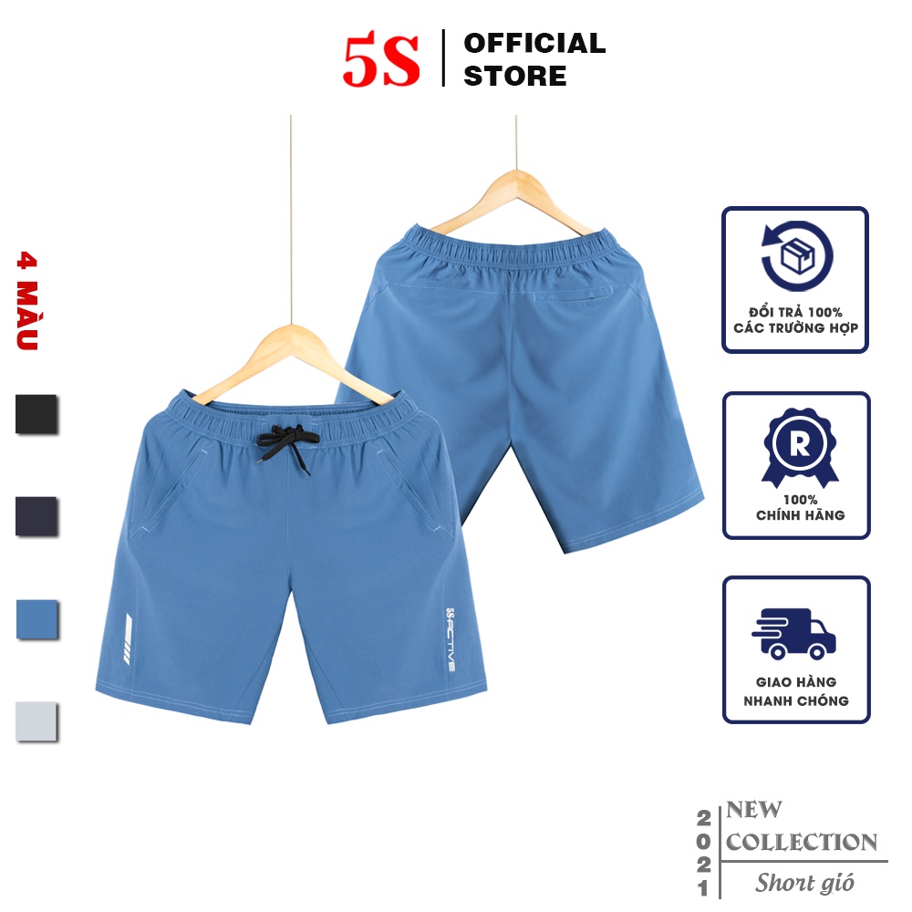 Quần Short Gió Nam 5S (5 màu) Vải Mềm, Siêu Nhẹ, Dáng Thể Thao (QSG002S1-01)