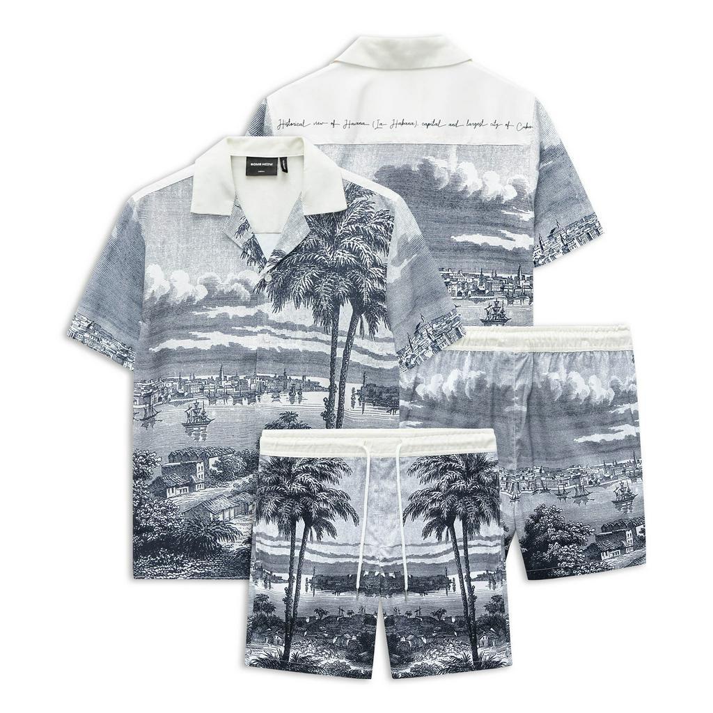 Set Nam Shirt Summer Landscape, Chất Vải Rayon Thoải Mái, SB0011-01,SOMEHOW