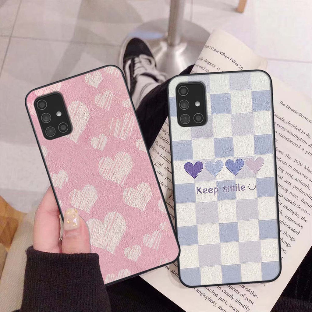 Ốp Samsung A31 / A51 / A71 caro trái tim cá tính, thời trang siêu đẹp, siêu phong cách