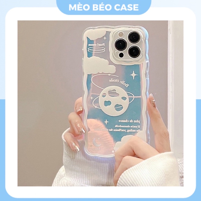 (SIÊU RẺ) Ốp lưng iphone viền sóng pearl moon 2 lớp 7plus/8/8plus/x/xr/xs/11/12/13/pro/max/plus/promax