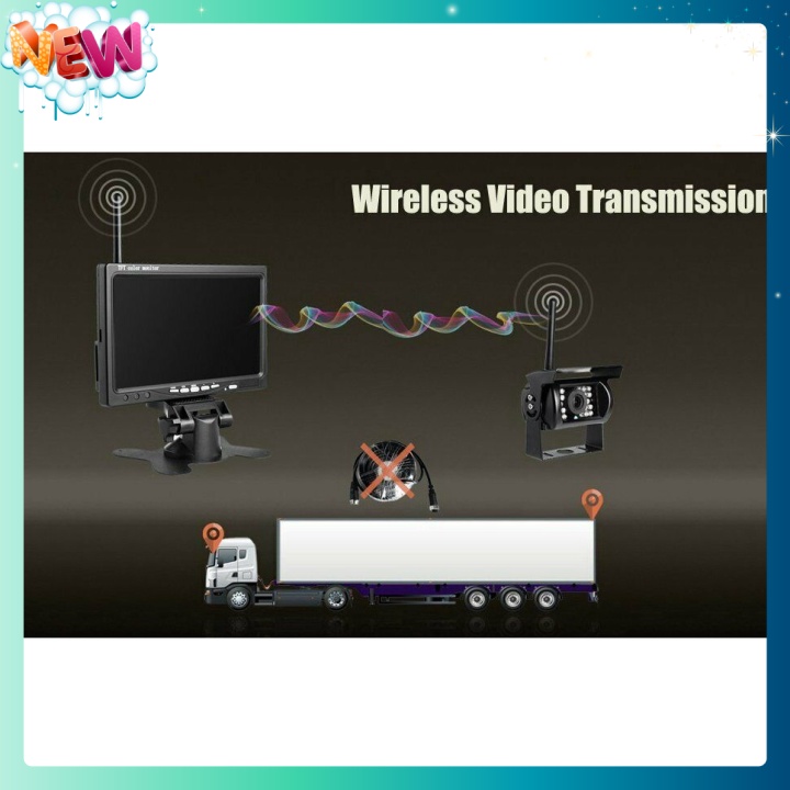 🇳 🇪 🇼®️ Camera lùi không dây kèm màn hình 7 inch, có hồng ngoại sử dụng ban đêm 12v-24v | BigBuy360 - bigbuy360.vn