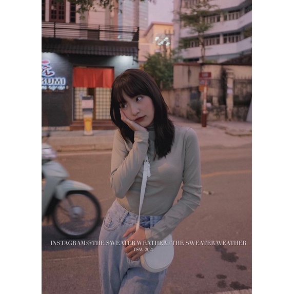 (Ảnh thật) Áo thun tăm cổ leo dài tay tag Free the.sweaterweather TSW | BigBuy360 - bigbuy360.vn