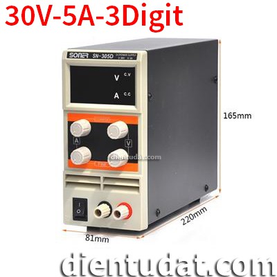 Bộ Nguồn Đa Năng SN305D 30V-5A-3 DIGIT