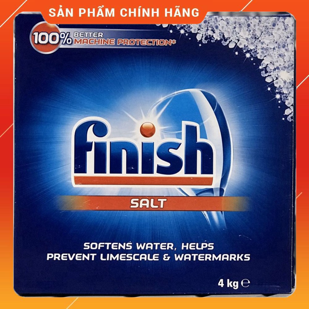 [KM 3 viên Finish] Muối rửa bát Finish hộp 4kg - Nhập Khẩu EU