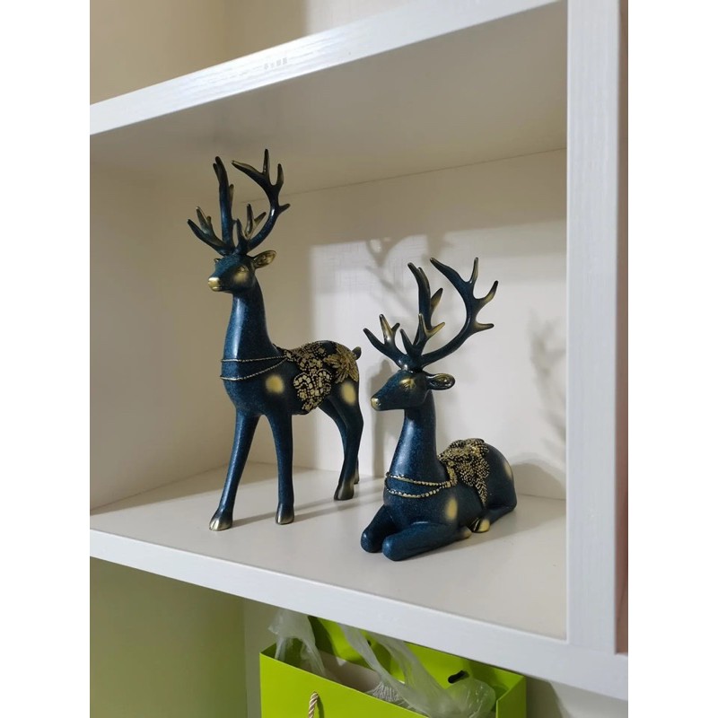 Tượng trang trí decor phong cách Bắc Âu đôi hươu