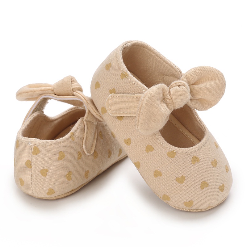Giày tập đi cho bé đế cao su chống trơn trượt, cotton hữu cơ tự nhiên 100%