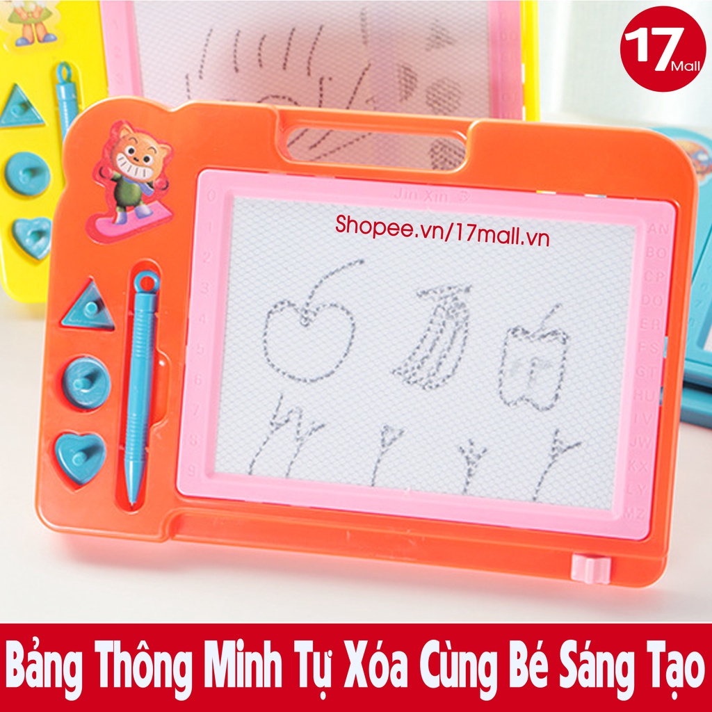 Bảng thông minh tự xóa, bảng tập vẽ cho bé thỏa sức sáng tạo, sạch sẽ, an toàn tuyệt đối cho bé yêu 🛒17Mall