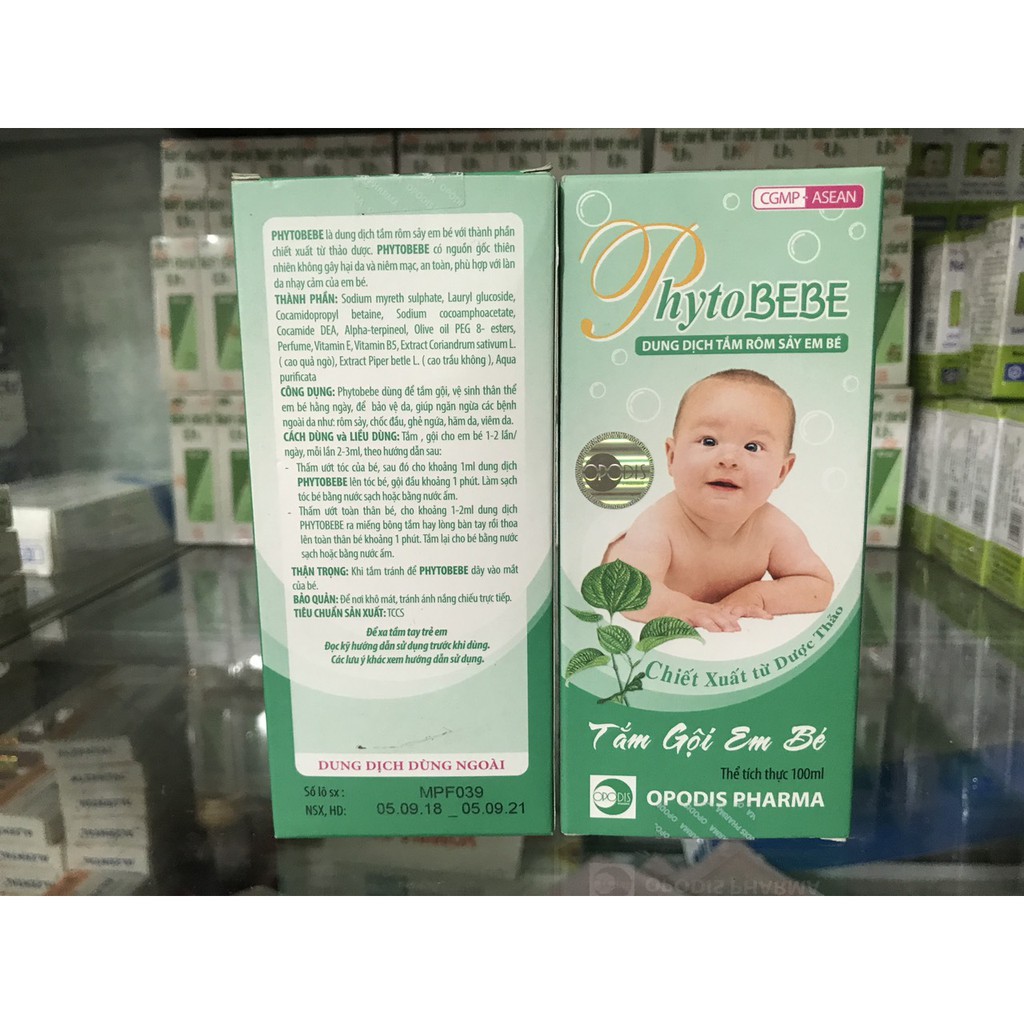 Dung Dịch Tắm Rôm Sảy Em Bé PhytoBEBE (100ml)